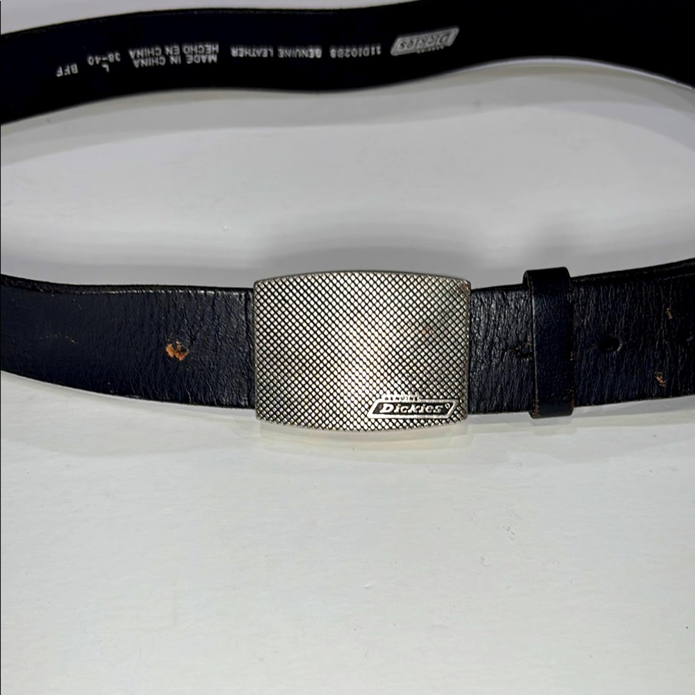 Dickies Black Leather Belt